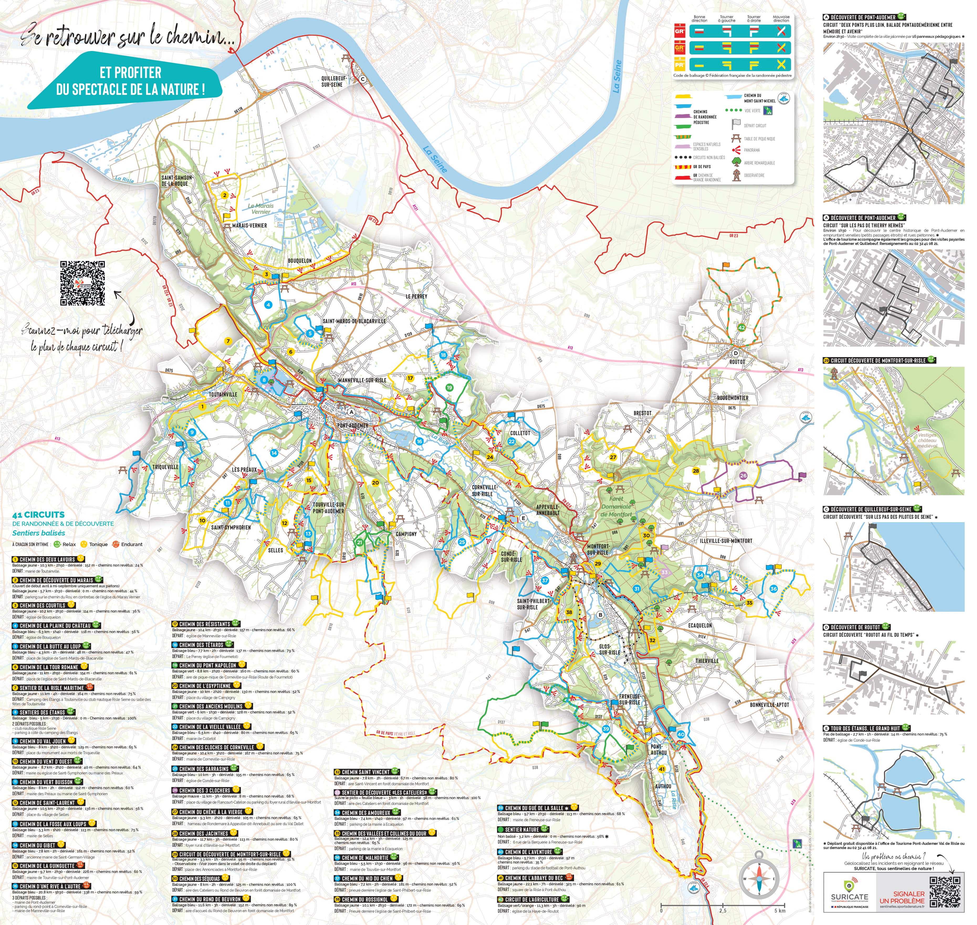 carte des randonnees pont audemer val de risle 2026 page 0002