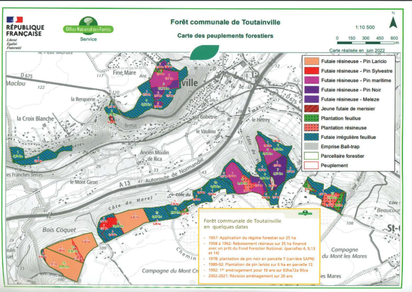 carte des peuplements forestiers