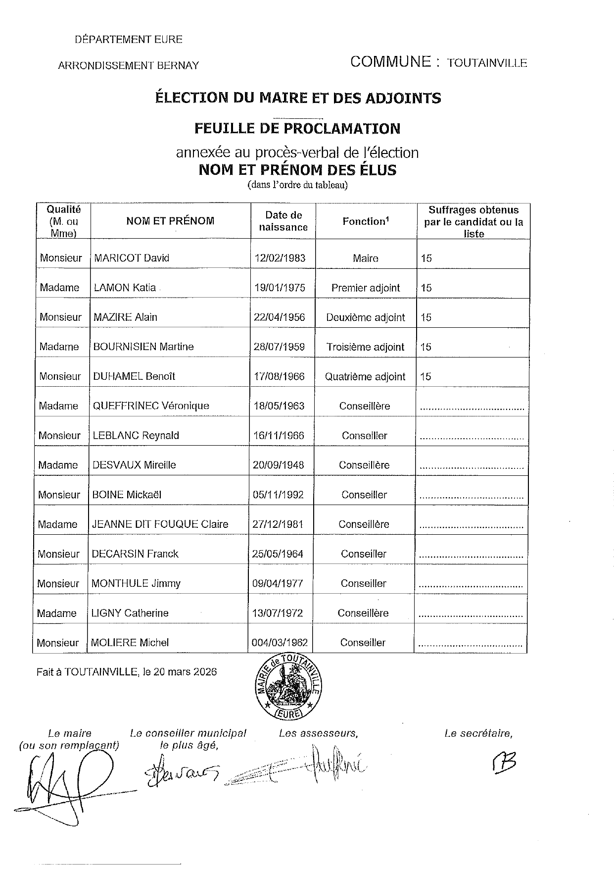 proclamation elections maire adjoint page 0001